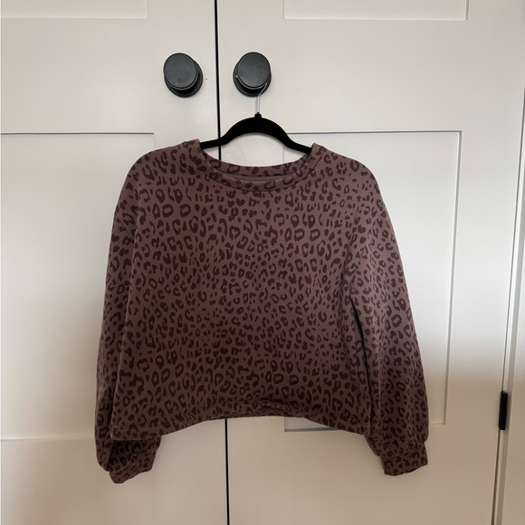 Gap cropped leopard sweatshirt - Picture 3 of 3